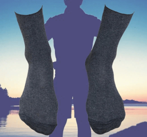 Носки мужские гладкие с крапивой серые
