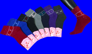 Термоноски женские внутри махра Снежинки 