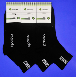 Носки мужские EcoSocks г. Бронницы укороченные сетка черные