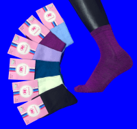 Ромашки носки женские хлопок однотонные арт. А 17