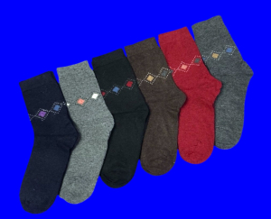 Термоноски женские собачья шерсть Ромбы арт. 3700