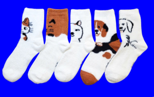 5 ПАР - Байвей термоноски женские ангора НОРКА ШЕРСТЬ "Мордочки" арт. 3561