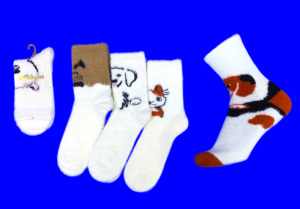 5 ПАР - Байвей термоноски женские ангора НОРКА ШЕРСТЬ "Мордочки" арт. 3561