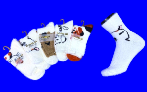 5 ПАР - Байвей термоноски женские ангора НОРКА ШЕРСТЬ "Мордочки" арт. 3561