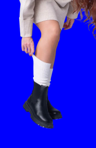 6 ПАР- Зувей термогольфы женские шерсть ЛАМЫ арт. 2266 МОЛОЧНЫЕ