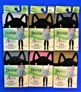 Dover колготки детские Кошка 60 Den из микрофибры 3D