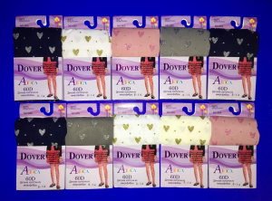 Dover  колготки детские 3D из микрофибры 60 den Сердечки