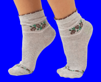 Лечебные женские носки со слабой резинкой лен с крапивой