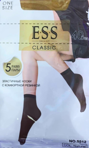 Dover (E.S.S.) носки капрон женские Elegante натурал