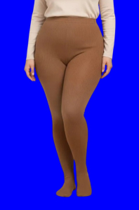 Ажур колготки для бабушек в рубчик