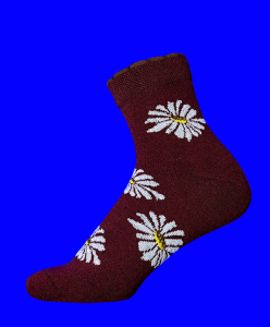 Лилия носки женские внутри махра со слабой резинкой  Ромашки