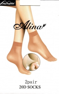 Alina ( AMAYI ) носки женские эластик черные №1 (в упаковке по 2 пары)