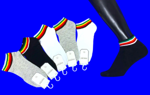 Носки женские укороченные с яркими полосочками арт. BW-156