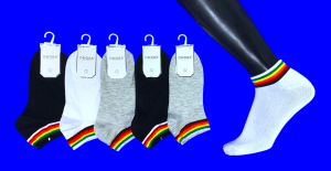 Носки женские укороченные с яркими полосочками арт. BW-156