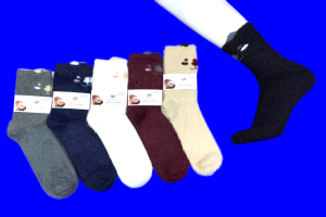 Ecosocks носки женские ангора НОРКА ШЕРСТЬ "с ушками" арт. 6630