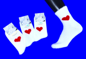 3 ПАРЫ - Носки женские ангора НОРКА СЕРДЦЕ высокие арт. 2888