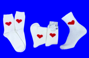 3 ПАРЫ - Носки женские ангора НОРКА СЕРДЦЕ высокие арт. 2888