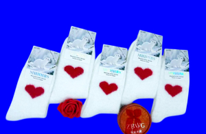 3 ПАРЫ - Носки женские ангора НОРКА СЕРДЦЕ высокие арт. 2888