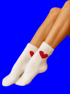 3 ПАРЫ - Носки женские ангора НОРКА СЕРДЦЕ высокие арт. 2888