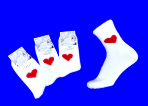 3 ПАРЫ - Носки женские ангора НОРКА СЕРДЦЕ высокие арт. 2888