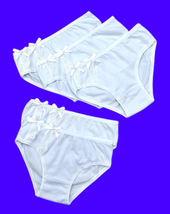 Детские трусы для девочек Турция арт. 40010 (40016, 42010, 40131, 42131) БЕЛЫЕ 
