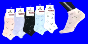 Носки женские укороченные Сердечки арт. 4063