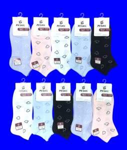 Носки женские укороченные Сердечки арт. 4063