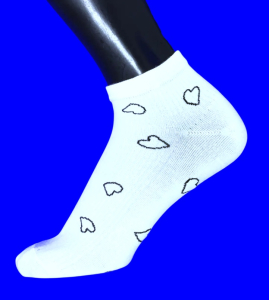 Носки женские укороченные Сердечки арт. 4063