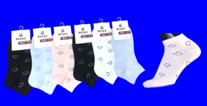 Носки женские укороченные Сердечки арт. 4063