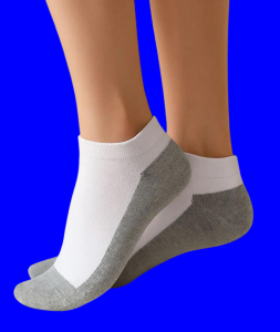 DOMINOBS носки женские укороченные белые (серая подошва) арт. 7101