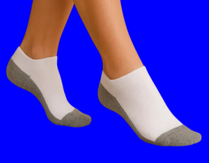 DOMINOBS носки женские укороченные белые (серая подошва) арт. 7101