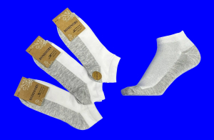 DOMINOBS носки женские укороченные белые (серая подошва) арт. 7101