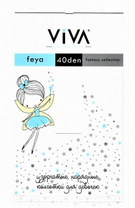 VIVA Feya (Фея) школьные детские колготки гладкие 40 den белые