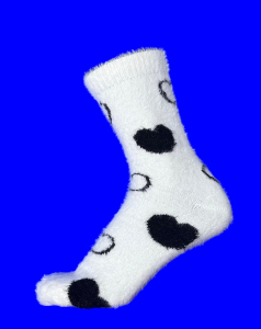3 ПАРЫ - Ecosocks носки женские ангора НОРКА СЕРДЦЕ высокие арт. 6621