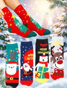 5 ПАР - Носки женские НОВОГОДНИЕ арт. 9272
