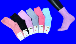 3 ПАРЫ - Термоноски ангора шерсть из меха куницы арт. 3400