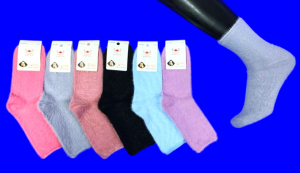 3 ПАРЫ - Термоноски ангора шерсть из меха куницы арт. 3400