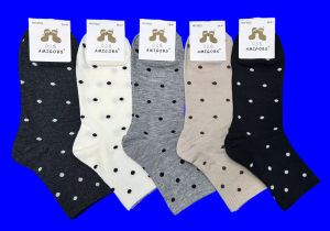 AMIGOBS носки женские цветные с принтом арт. 9522-3 "ГОРОШКИ" 