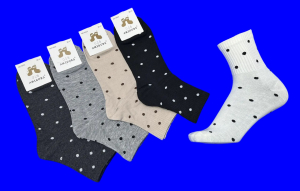 AMIGOBS носки женские цветные с принтом арт. 9522-3 "ГОРОШКИ" 