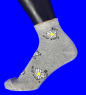 Лечебные женские носки со слабой резинкой крапива + лен ассорти РОМАШКИ арт. Л-100