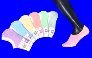 3 ПАРЫ - Следки женские короткие однотонные (с силиконом)