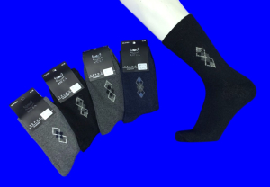 3 ПАРЫ - Термоноски мужские КАШЕМИР с рисунком арт 1603 - 1