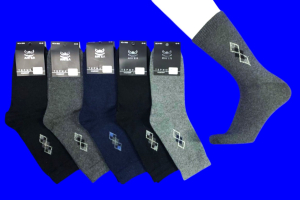 3 ПАРЫ - Термоноски мужские КАШЕМИР с рисунком арт 1603 - 1