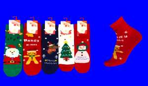 Ecosocks носки женские НОВОГОДНИЕ хлопок + кашемир арт. 2755