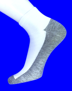 Носки мужские укороченные белые (серая подошва) арт. 5501
