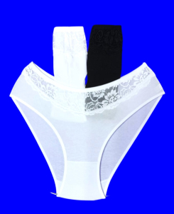 Трусы женские Турция с кружевом высокая посадка "Неделька - 3 шт." №8 АССОРТИ