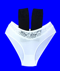 Трусы женские Турция с кружевом высокая посадка "Неделька - 3 шт." №8 АССОРТИ
