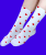 3 ПАРЫ - AMIGOBS высокие носки белые с принтом 