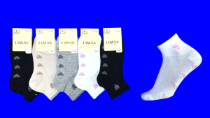 6 ПАР - LIMAX носки женские "Сердечки" арт. 71729 В