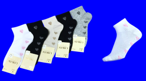 6 ПАР - LIMAX носки женские "Сердечки" арт. 71729 В